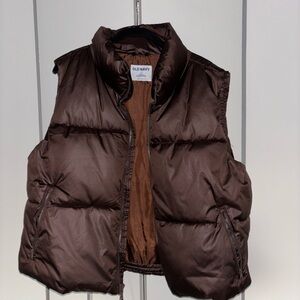 Old Navy Brown Puffer Vest